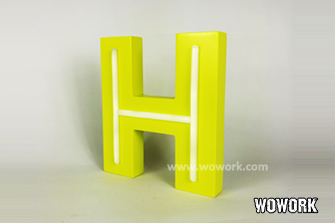 3D letter neon